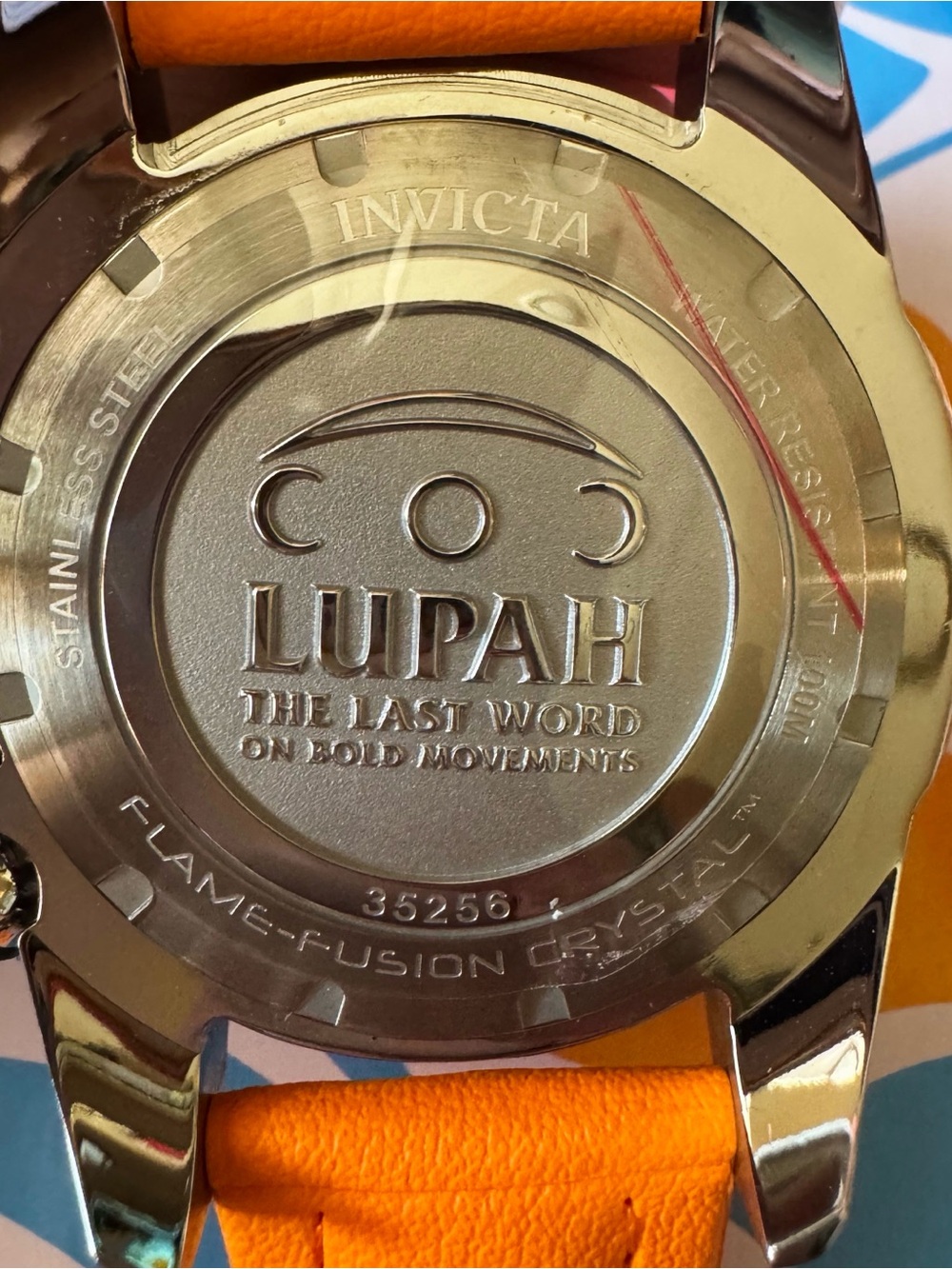 Invicta Men's Orange Dial and Strap Chronograph Watch - Picture 4 of 4